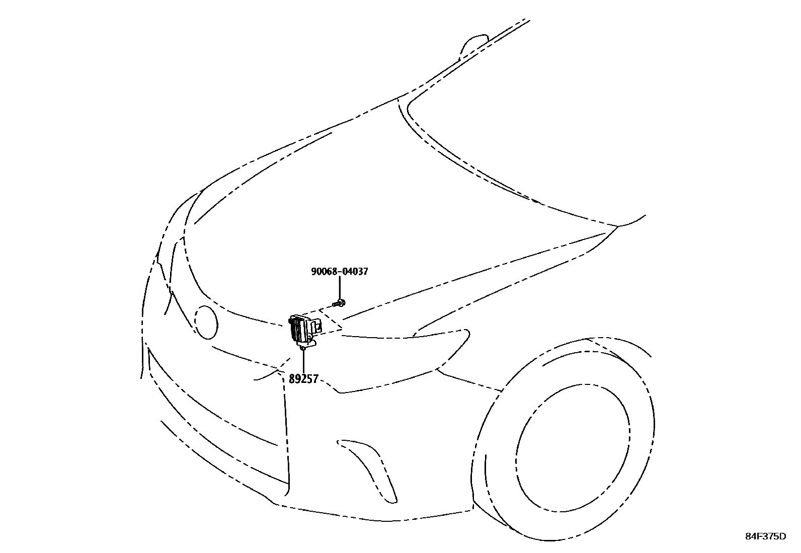 Toyota CAMRY 开关和继电器和ECU EPC diagram — 84F375D