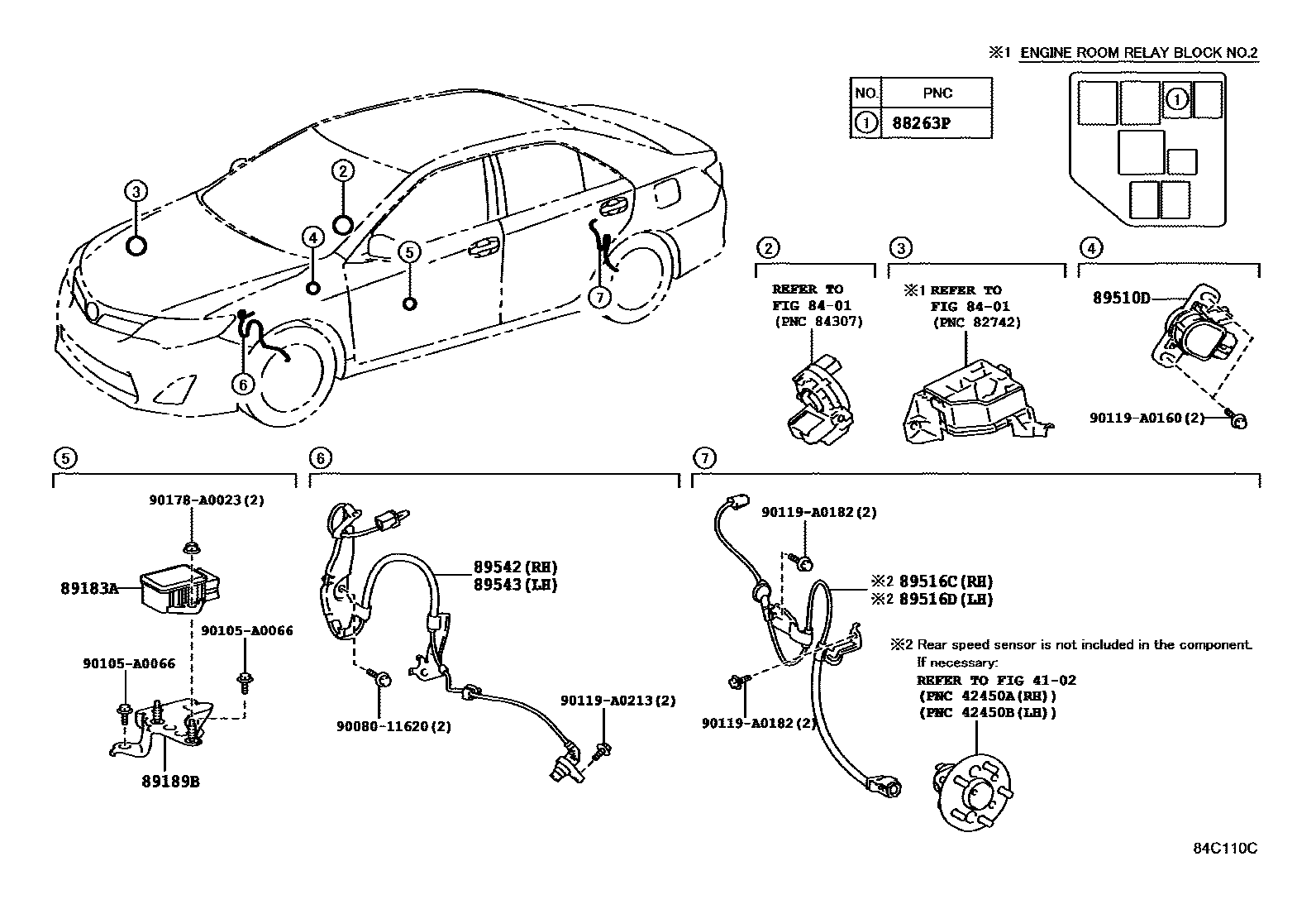 Toyota CAMRY ABS 和 VSC EPC diagram — 84C110C