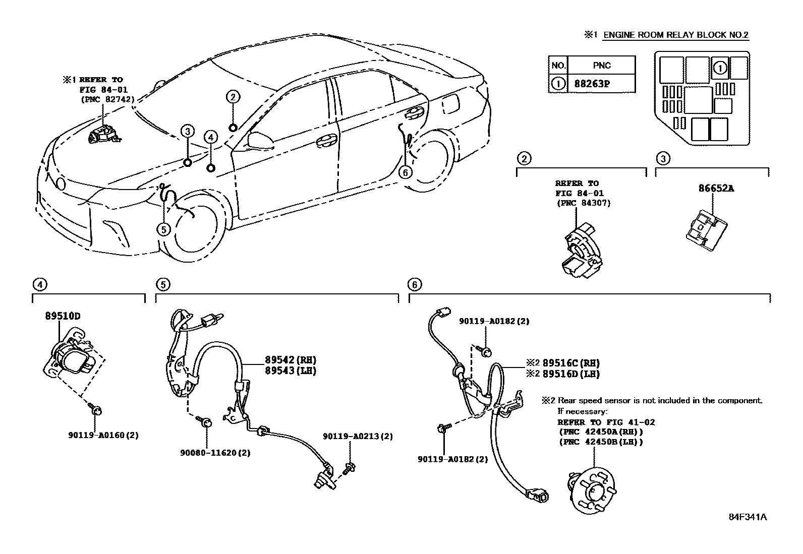 Toyota CAMRY ABS 和 VSC EPC diagram — 84F341A