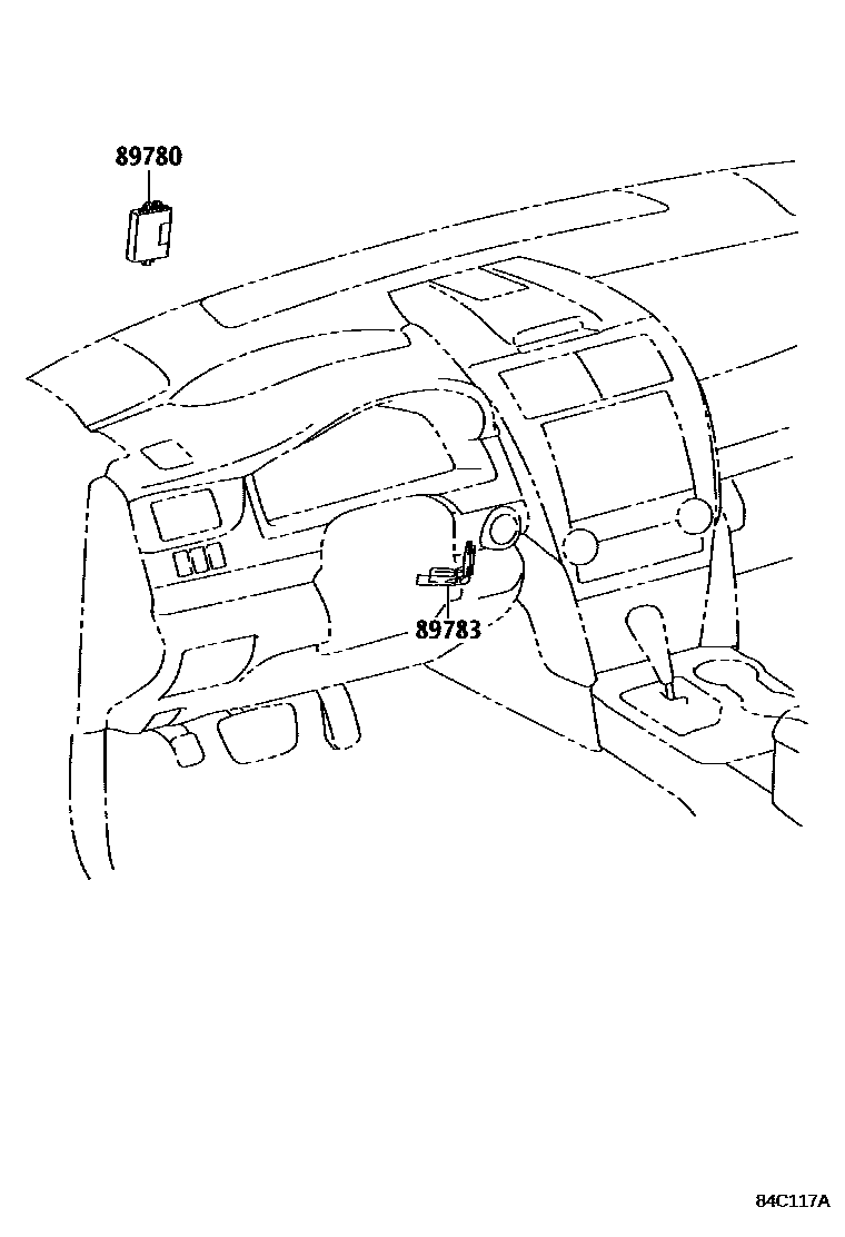 Toyota CAMRY 防盗装置 EPC diagram — 84C117A