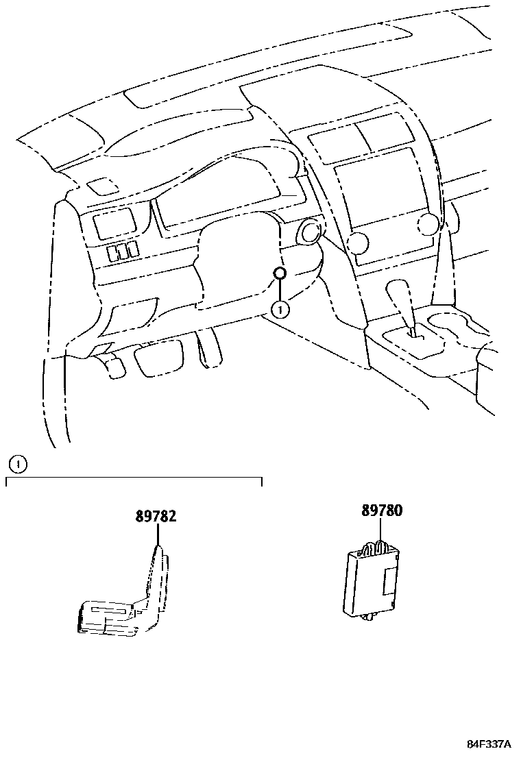 Toyota CAMRY 防盗装置 EPC diagram — 84F337A