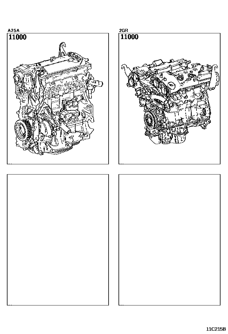 Toyota CAMRY Partial Engine Assembly EPC diagram — 11C215B
