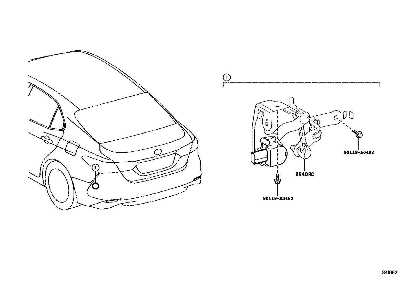 Toyota CAMRY 电子高度控制 EPC diagram — 84I082
