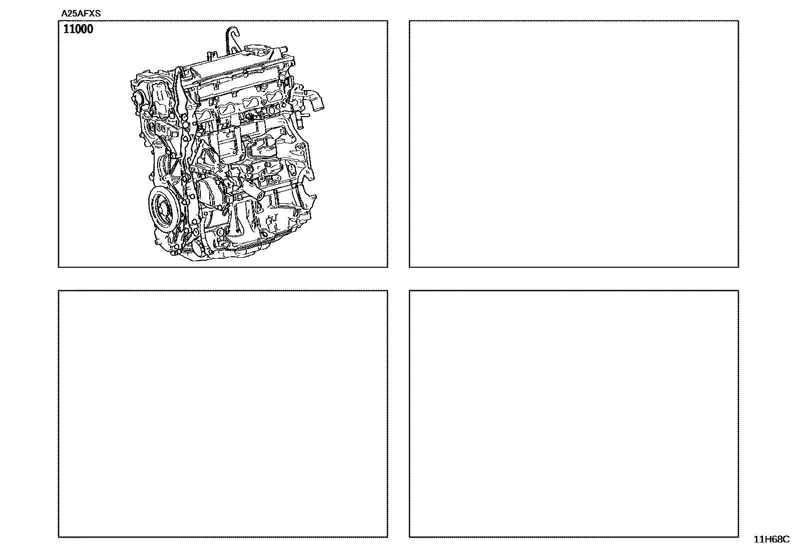 Toyota CAMRY Partial Engine Assembly EPC diagram — 11H68C