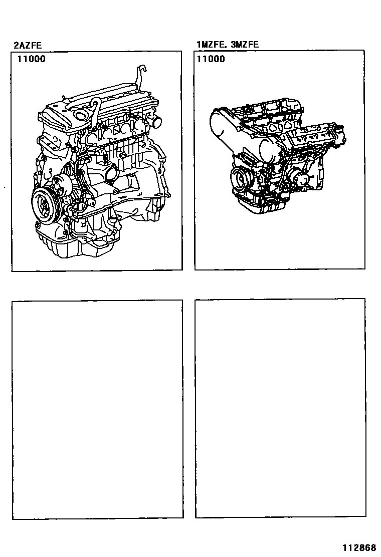 Toyota CAMRY Partial Engine Assembly EPC diagram — 112868