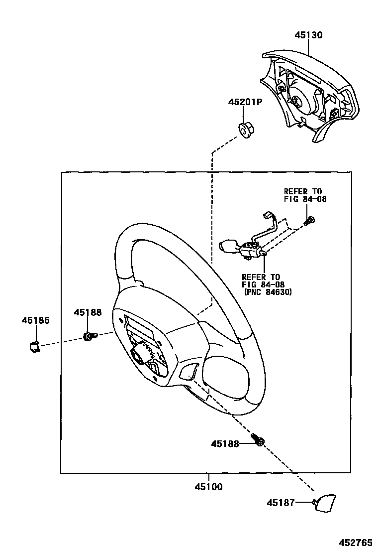 Toyota CAMRY Steering Wheel EPC diagram — 452765