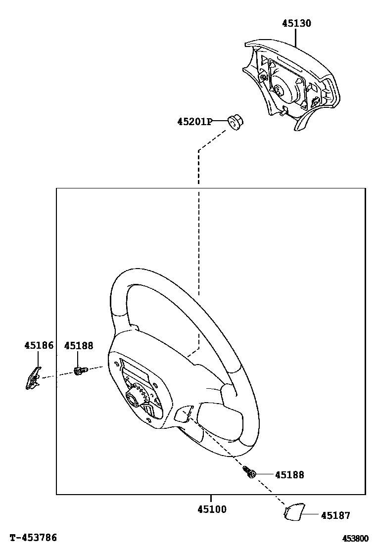 Toyota CAMRY Steering Wheel EPC diagram — 453800