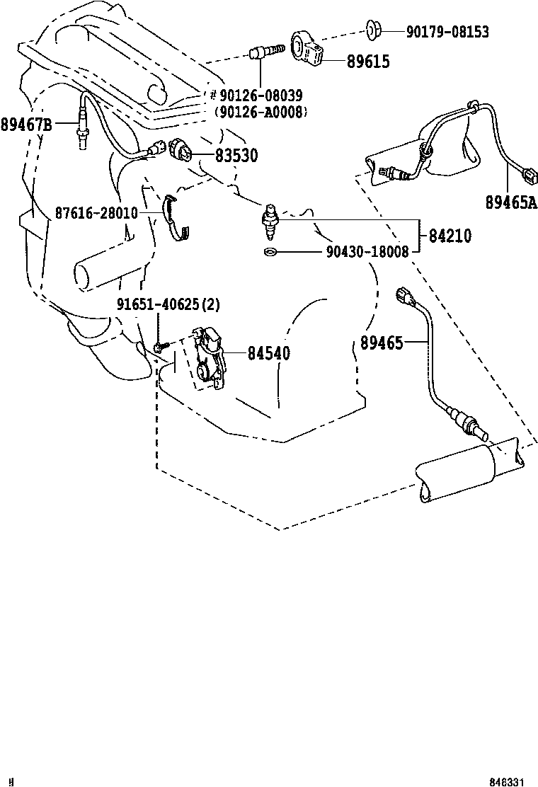 Toyota CAMRY 开关和继电器和ECU EPC diagram — 846331
