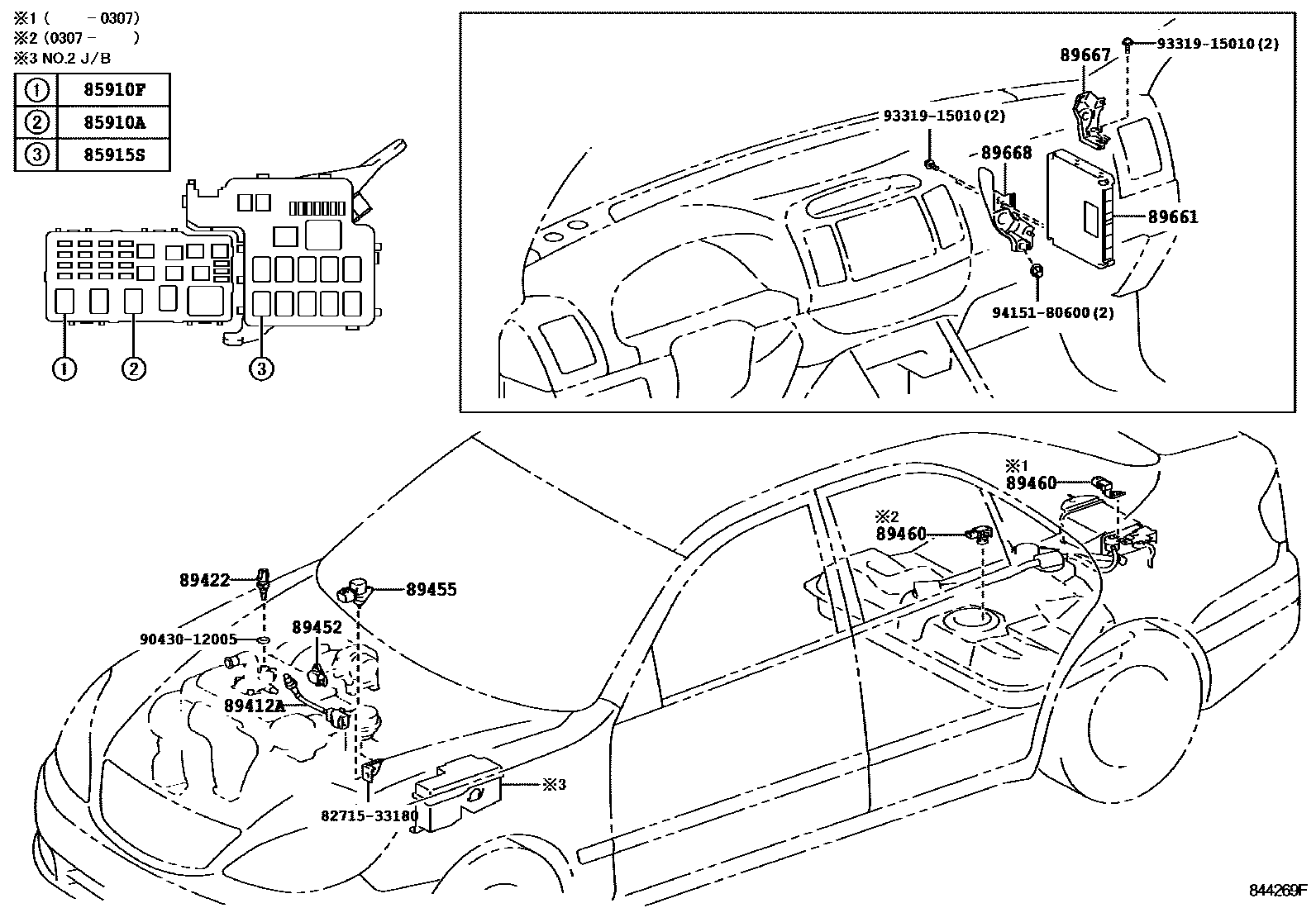 Toyota CAMRY 电子燃油喷射系统 EPC diagram — 844269F