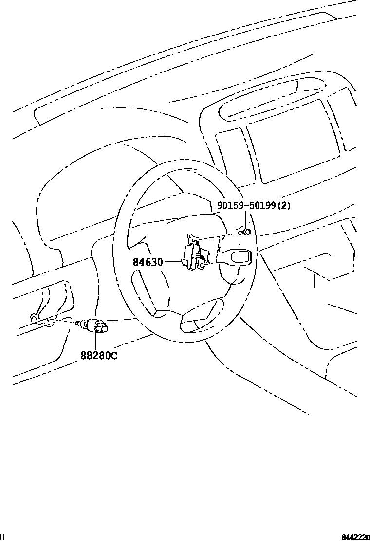 Toyota CAMRY 巡航控制(自动行驶) EPC diagram — 844222D