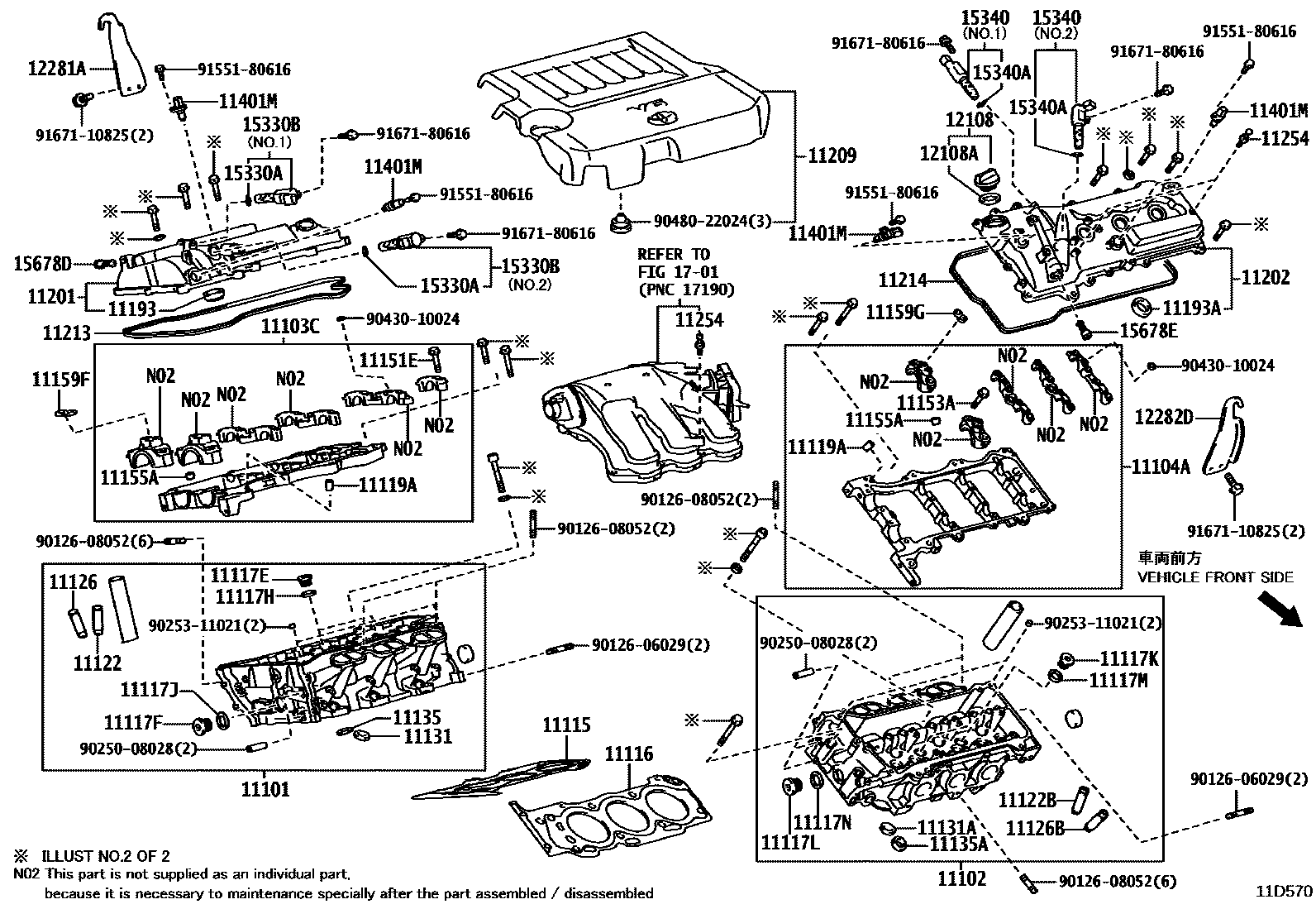 Toyota CAMRY Cylinder Head EPC diagram — 11D570