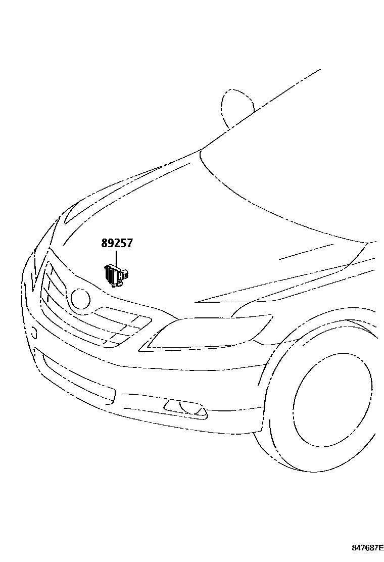 Toyota CAMRY 开关和继电器和ECU EPC diagram — 847687E