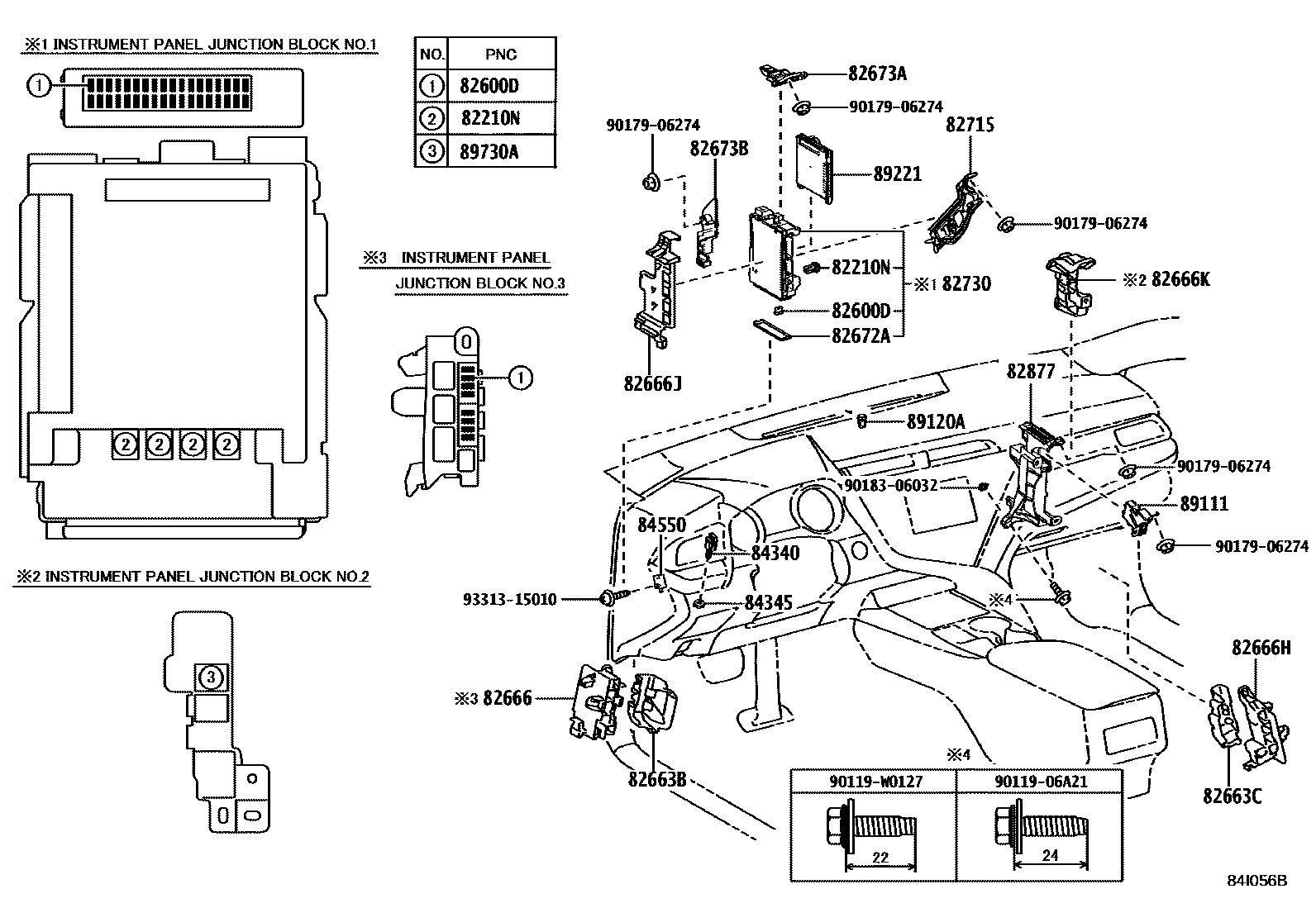 Toyota CAMRY 开关和继电器和ECU EPC diagram — 84I056B
