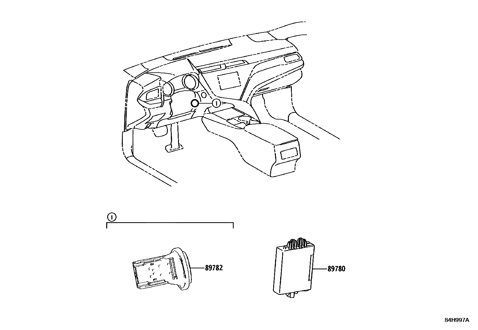 Toyota CAMRY 防盗装置 EPC diagram — 84H997A