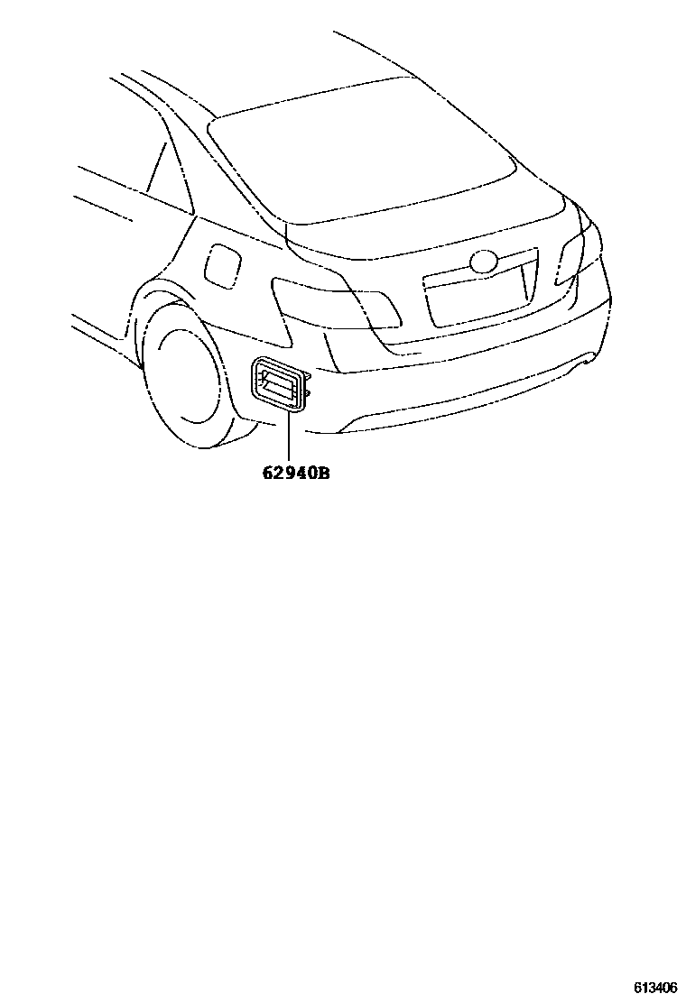 Toyota CAMRY 车侧通风装置 EPC diagram — 613406