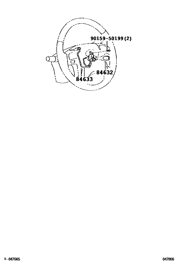 Toyota CAMRY 巡航控制(自动行驶) EPC diagram — 847866