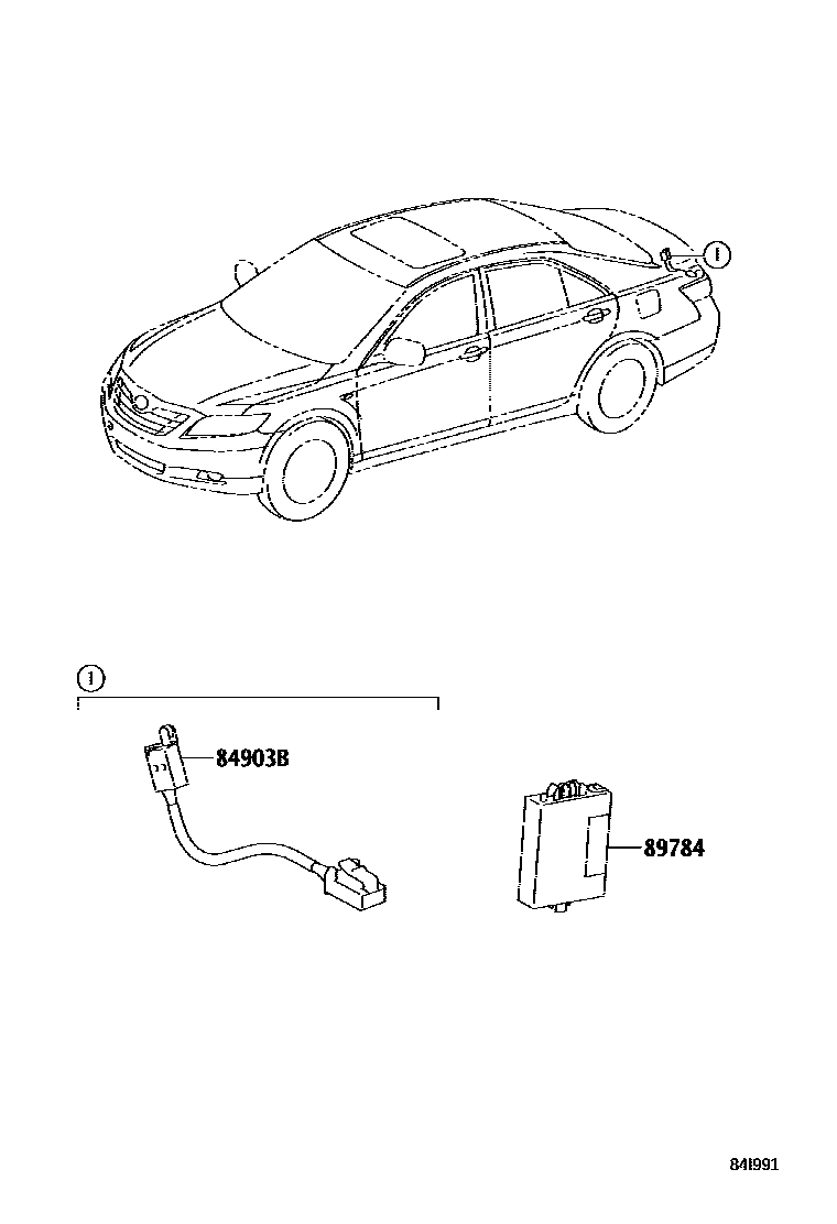 Toyota CAMRY 防盗装置 EPC diagram — 84I991