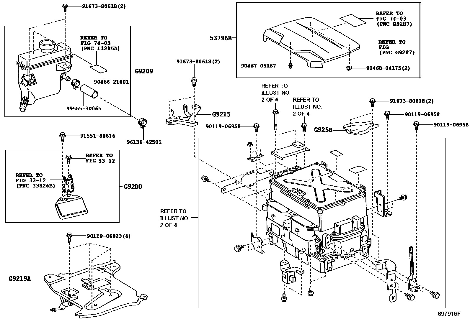 Toyota CAMRY HV逆变器 EPC diagram — 847916F