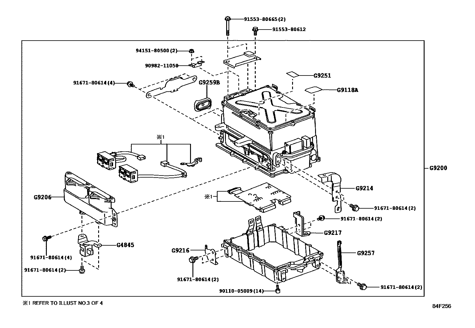 Toyota CAMRY HV逆变器 EPC diagram — 84F256