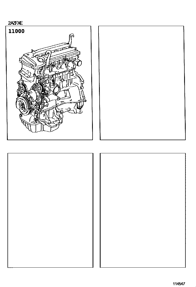 Toyota CAMRY Partial Engine Assembly EPC diagram — 114547