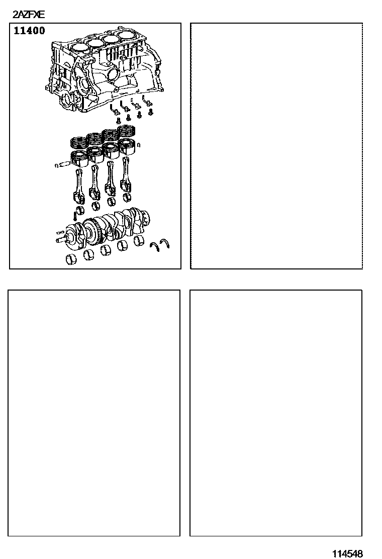 Toyota CAMRY Short Block Assembly EPC diagram — 114548
