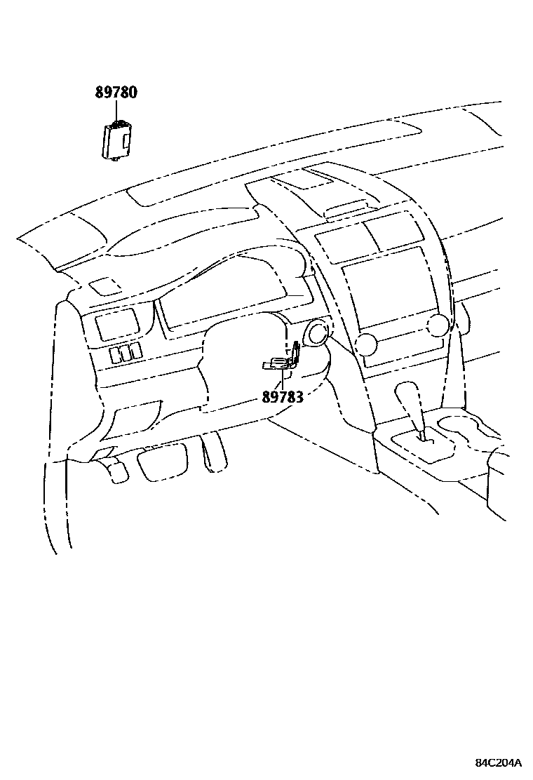 Toyota CAMRY 防盗装置 EPC diagram — 84C204A