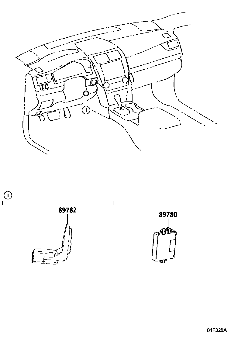 Toyota CAMRY 防盗装置 EPC diagram — 84F329A