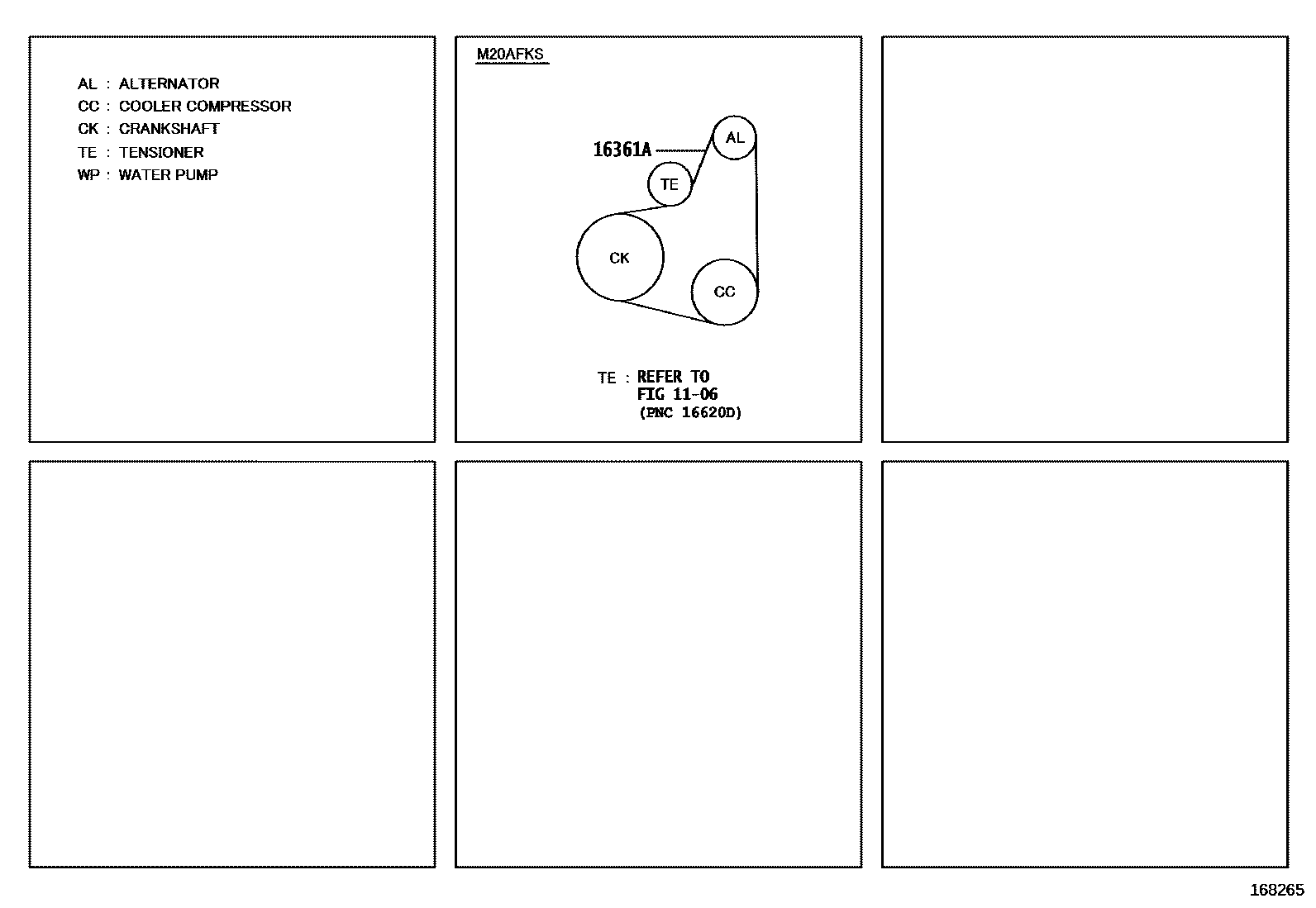 Toyota COROLLA V-Belt EPC diagram — 168265