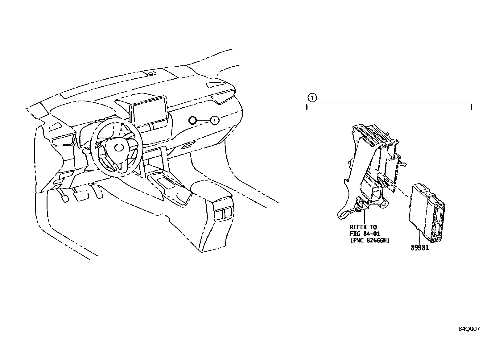 Toyota COROLLA HV控制ECU EPC diagram — 84Q007
