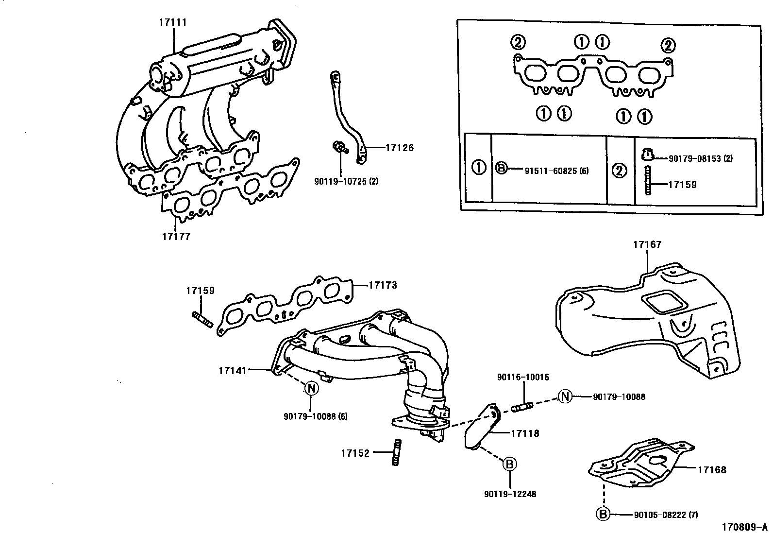 Toyota RAV4 Manifold EPC diagram — 170809A