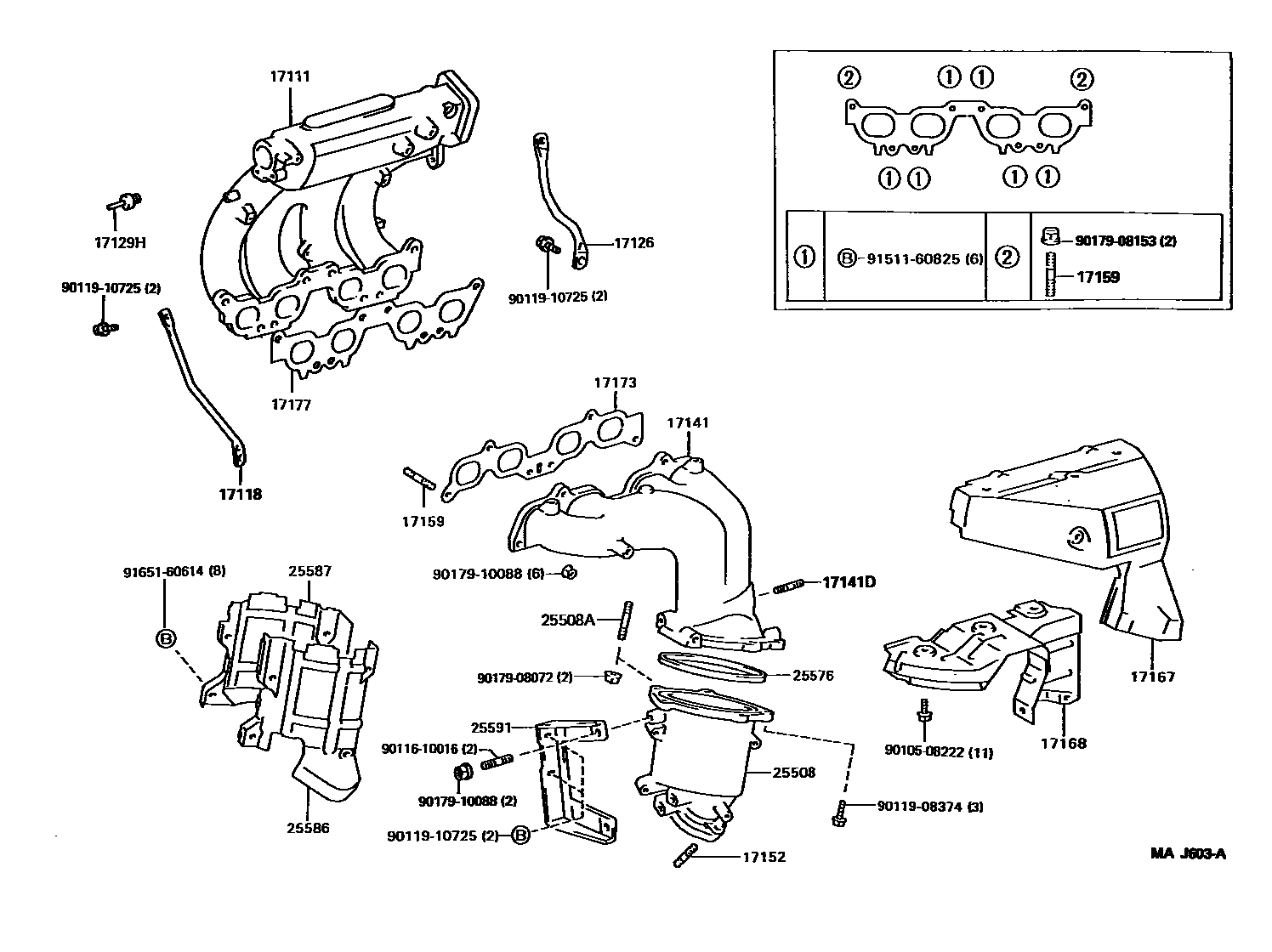 Toyota RAV4 Manifold EPC diagram — MAJ603A