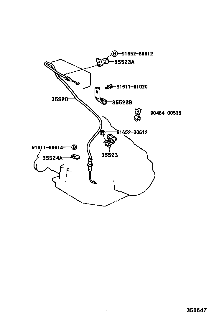 Toyota RAV4 节气阀连杆和阀杆(ATM) EPC diagram — 350647