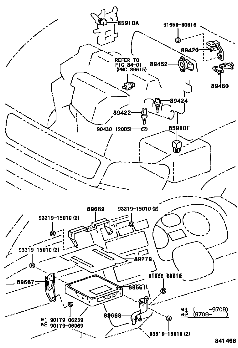 Toyota RAV4 电子燃油喷射系统 EPC diagram — 841466