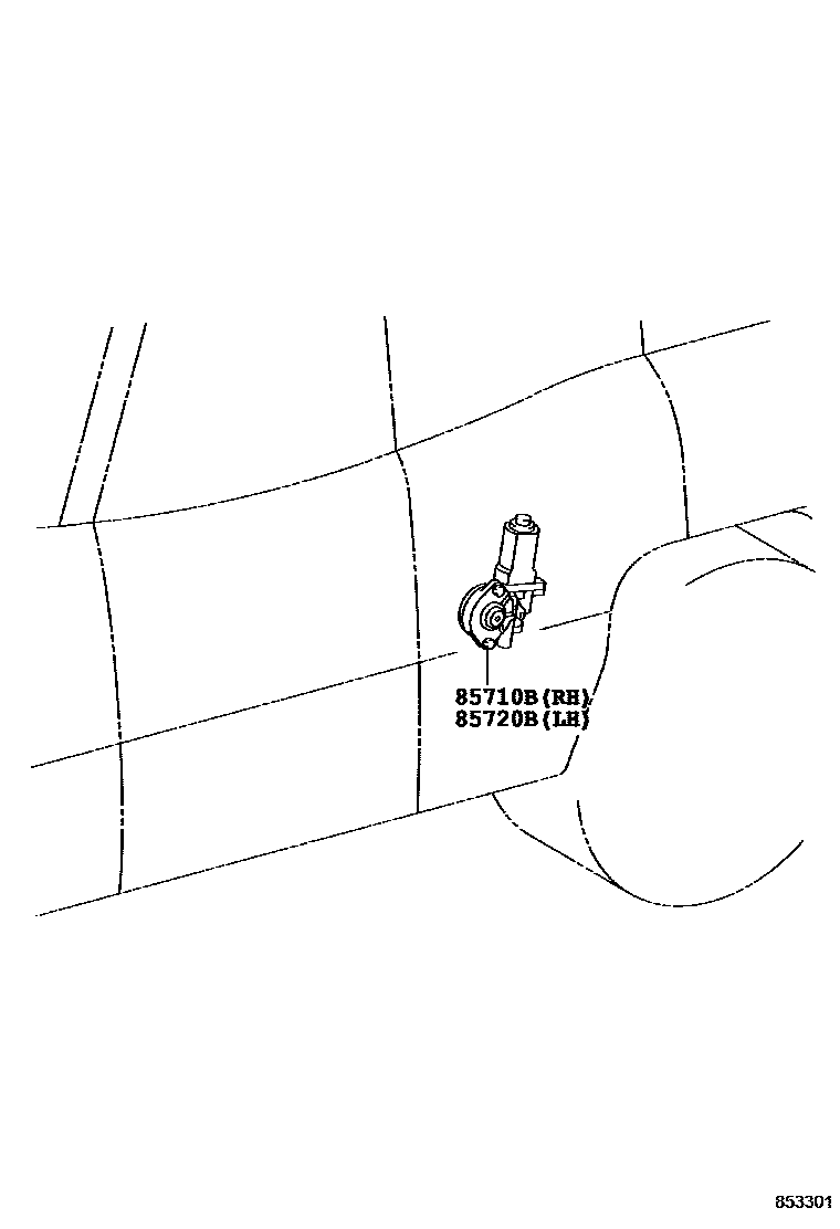 Toyota RAV4 车门电机和车门电磁阀 EPC diagram — 853301