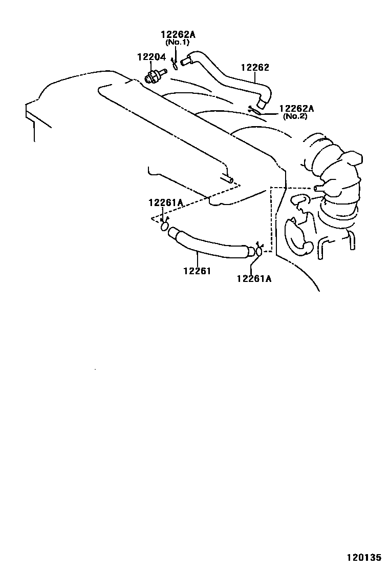 Toyota RAV4 Ventilation Hose EPC diagram — 120135