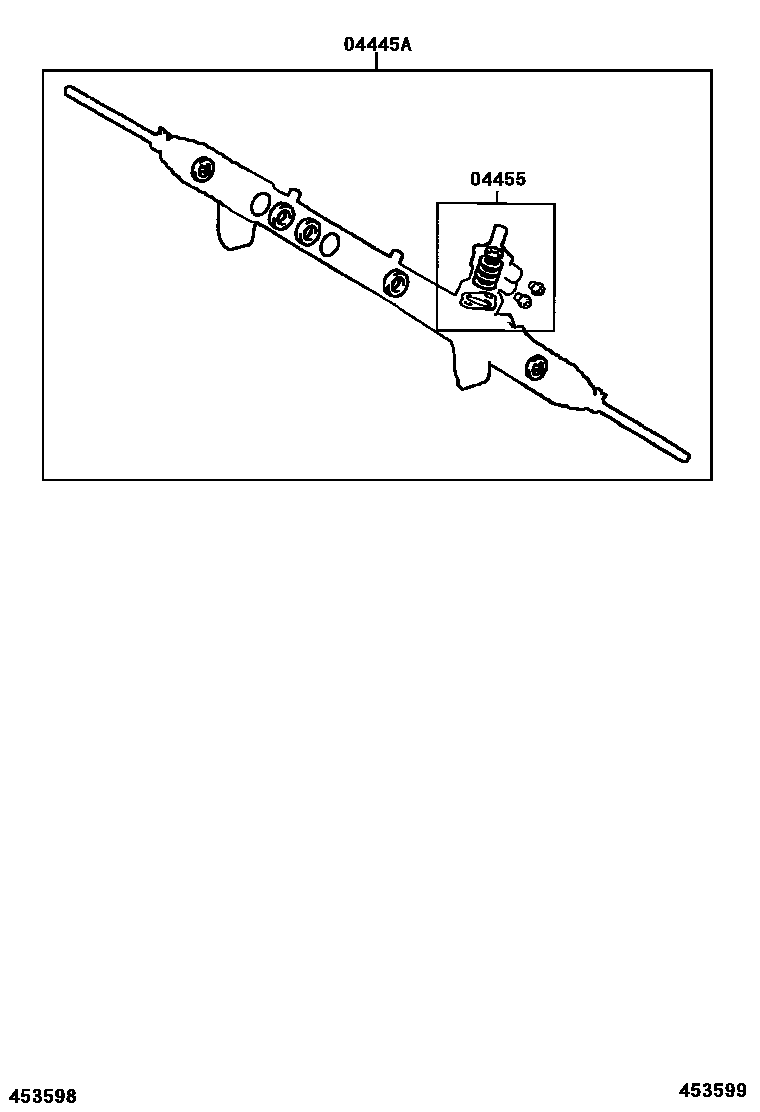 Toyota RAV4 前转向齿轮和连杆 EPC diagram — 453599