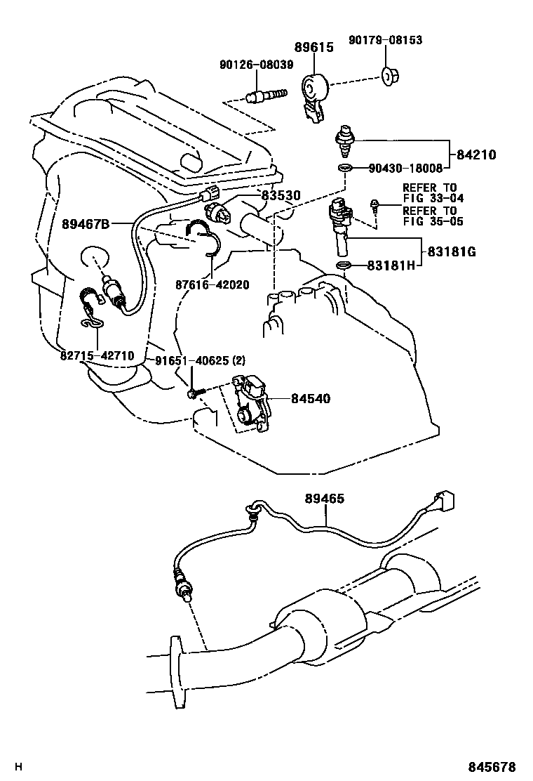 Toyota RAV4 开关和继电器和ECU EPC diagram — 845678