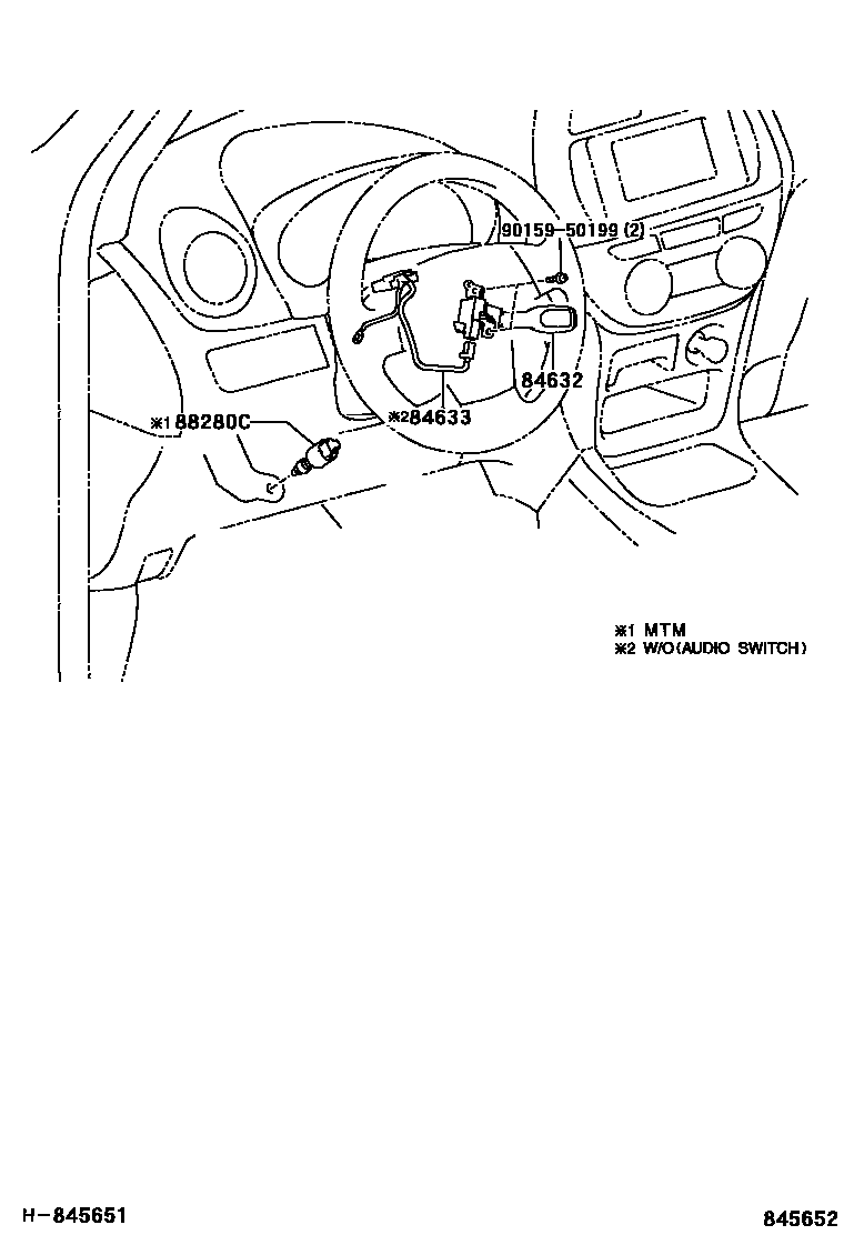 Toyota RAV4 巡航控制(自动行驶) EPC diagram — 845652