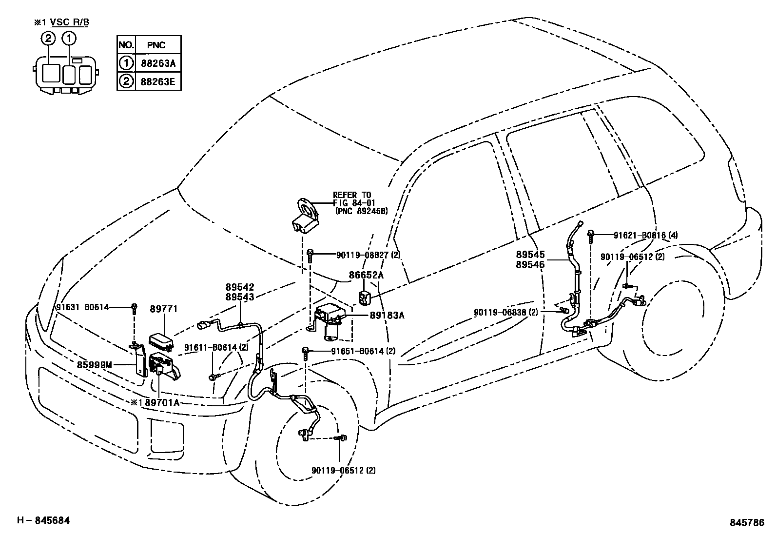 Toyota RAV4 ABS 和 VSC EPC diagram — 845786