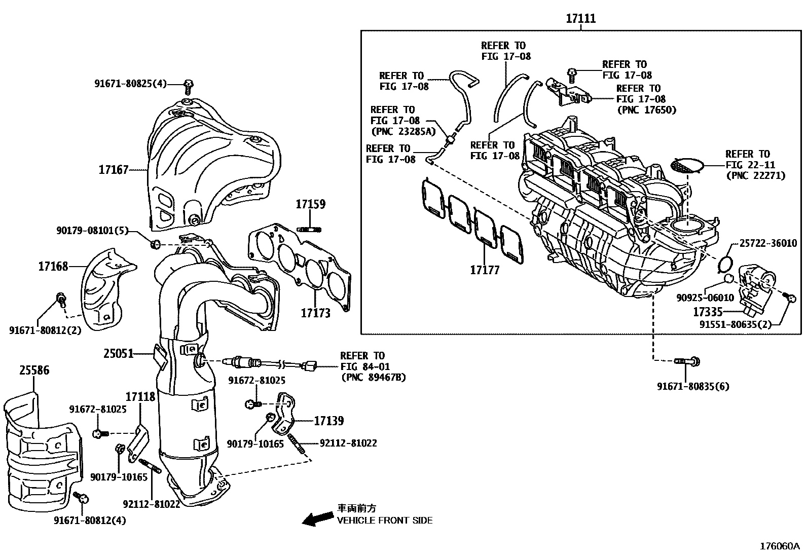 Toyota RAV4 Manifold EPC diagram — 176060A