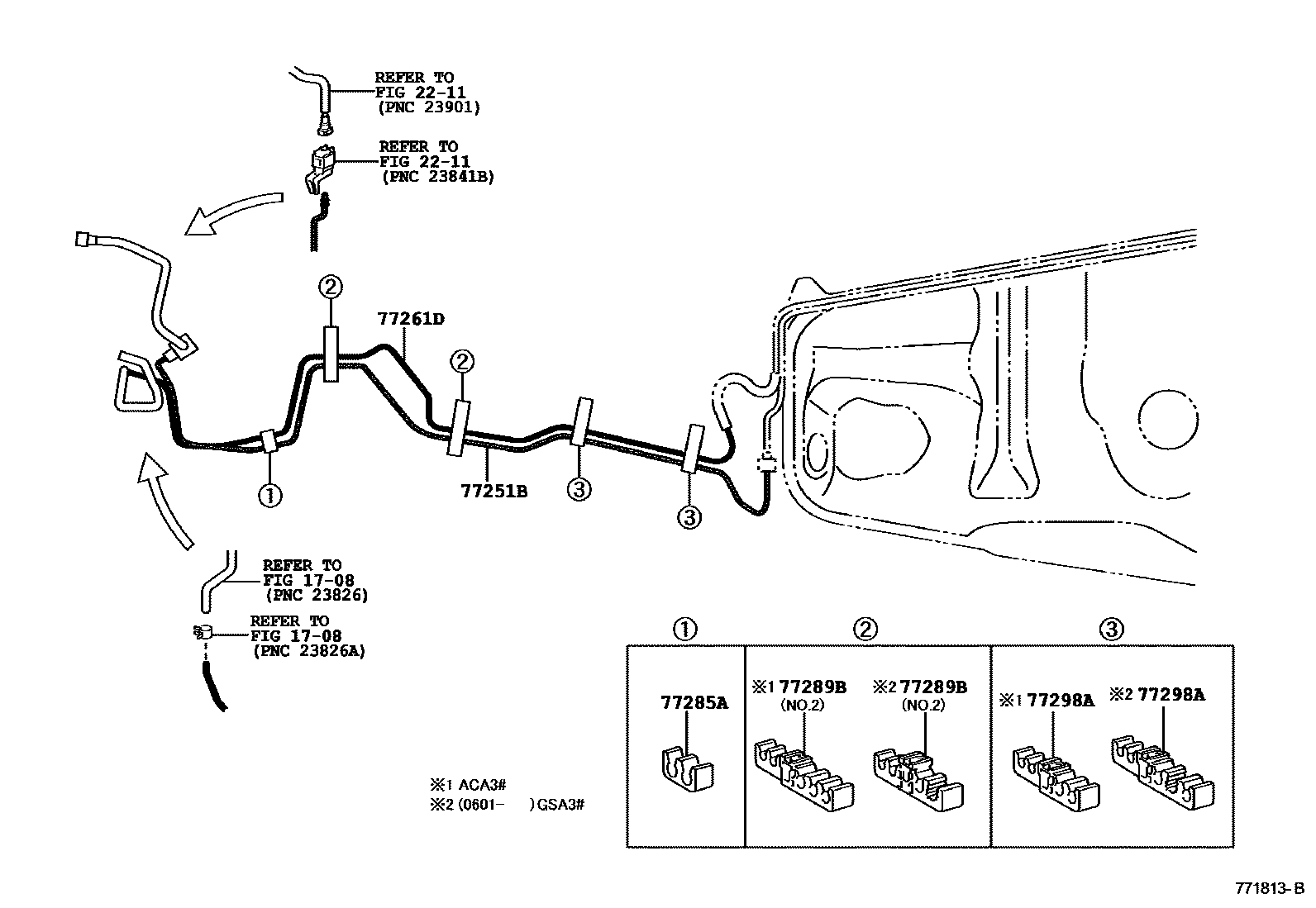 Toyota RAV4 燃油箱和燃油管 EPC diagram — 771813B