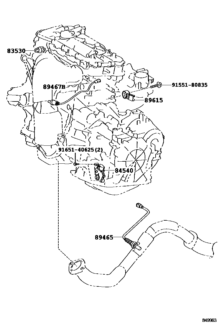 Toyota RAV4 开关和继电器和ECU EPC diagram — 849963