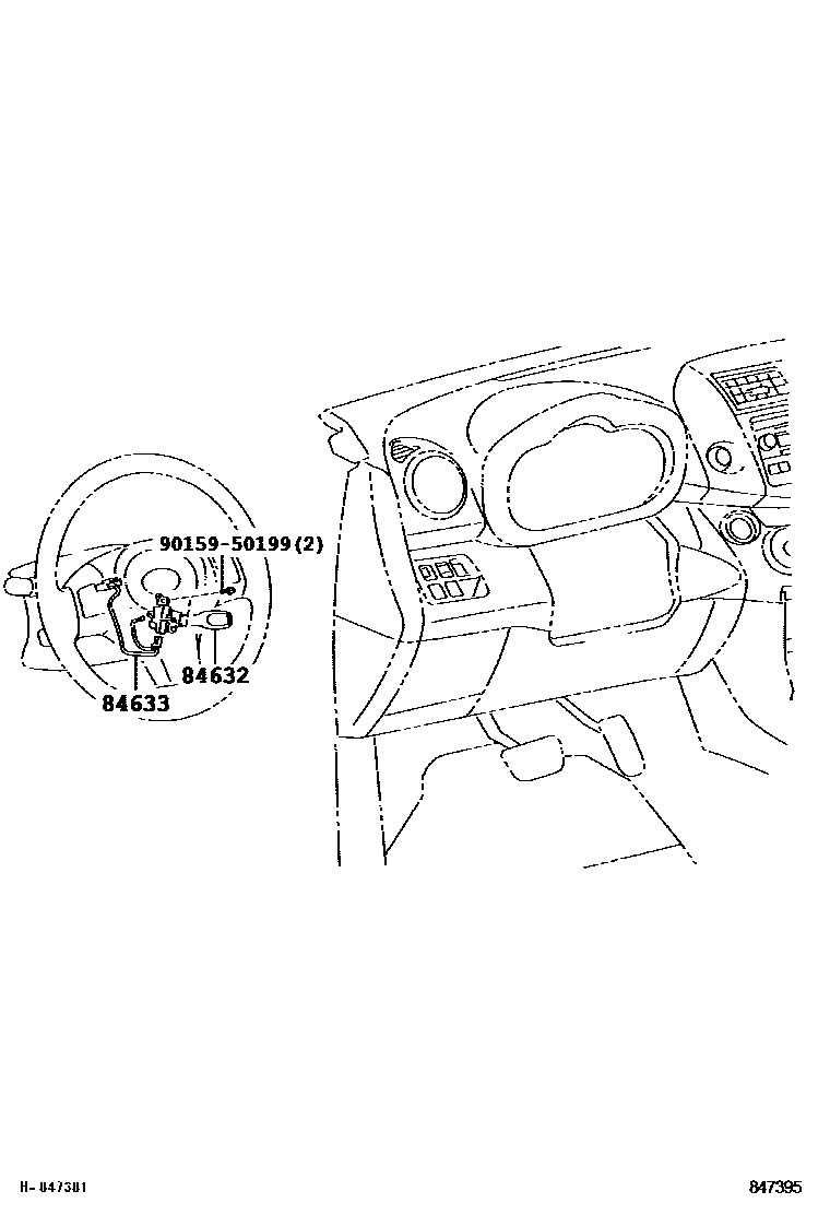 Toyota RAV4 巡航控制(自动行驶) EPC diagram — 847395