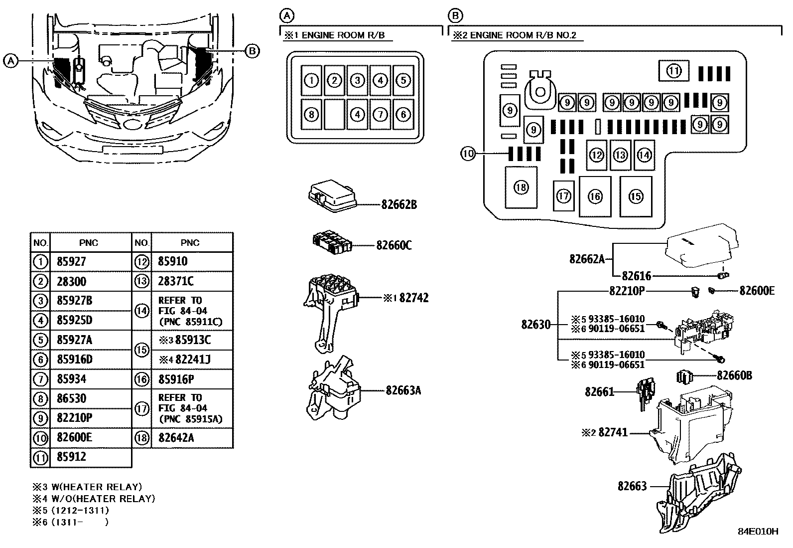 Toyota RAV4 开关和继电器和ECU EPC diagram — 84E010H