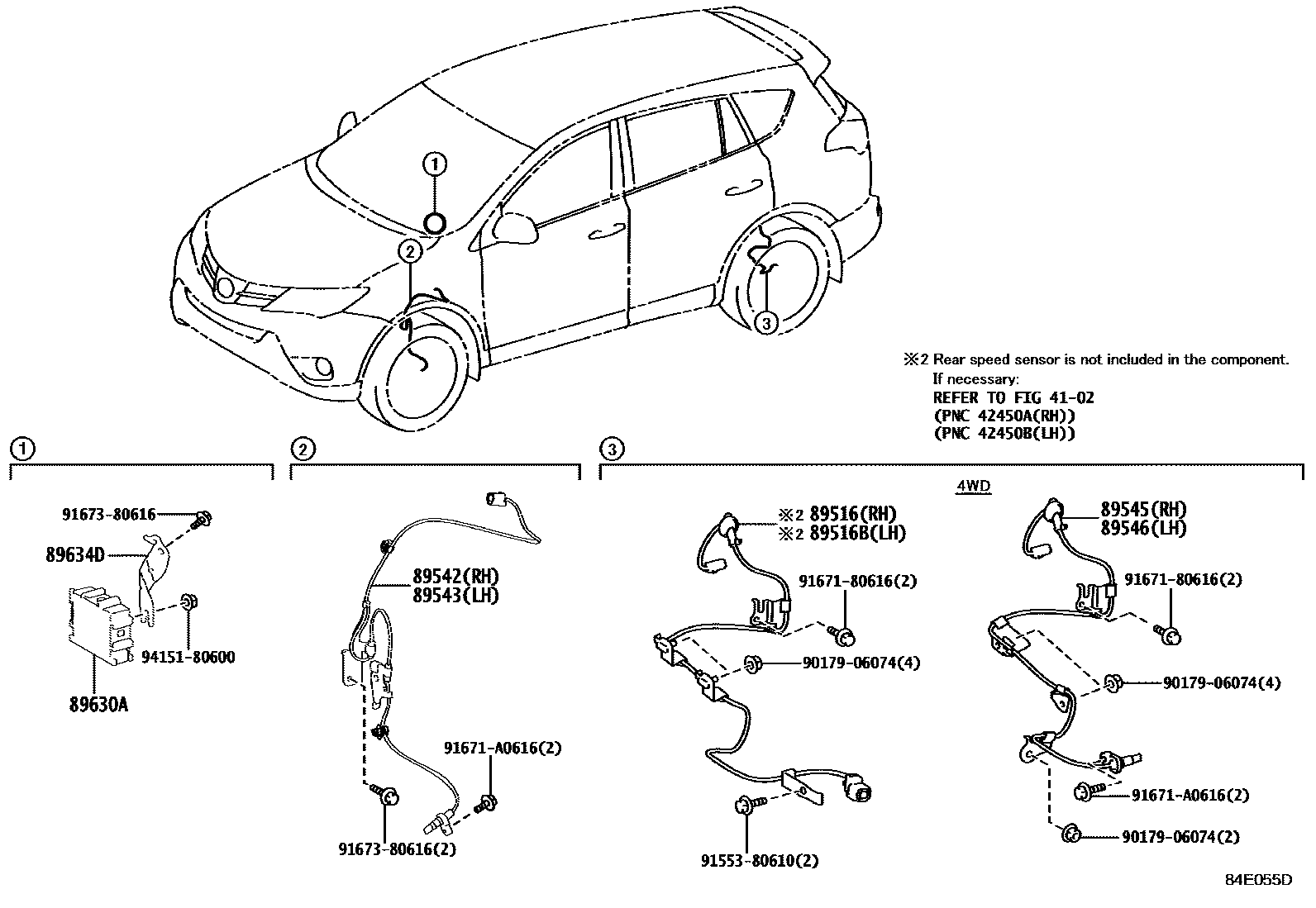 Toyota RAV4 ABS 和 VSC EPC diagram — 84E055D