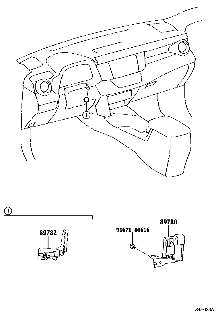 Toyota RAV4 防盗装置 EPC diagram — 84E033A