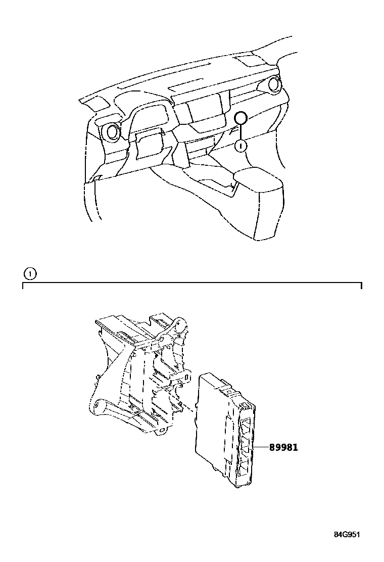Toyota RAV4 HV控制ECU EPC diagram — 84G951