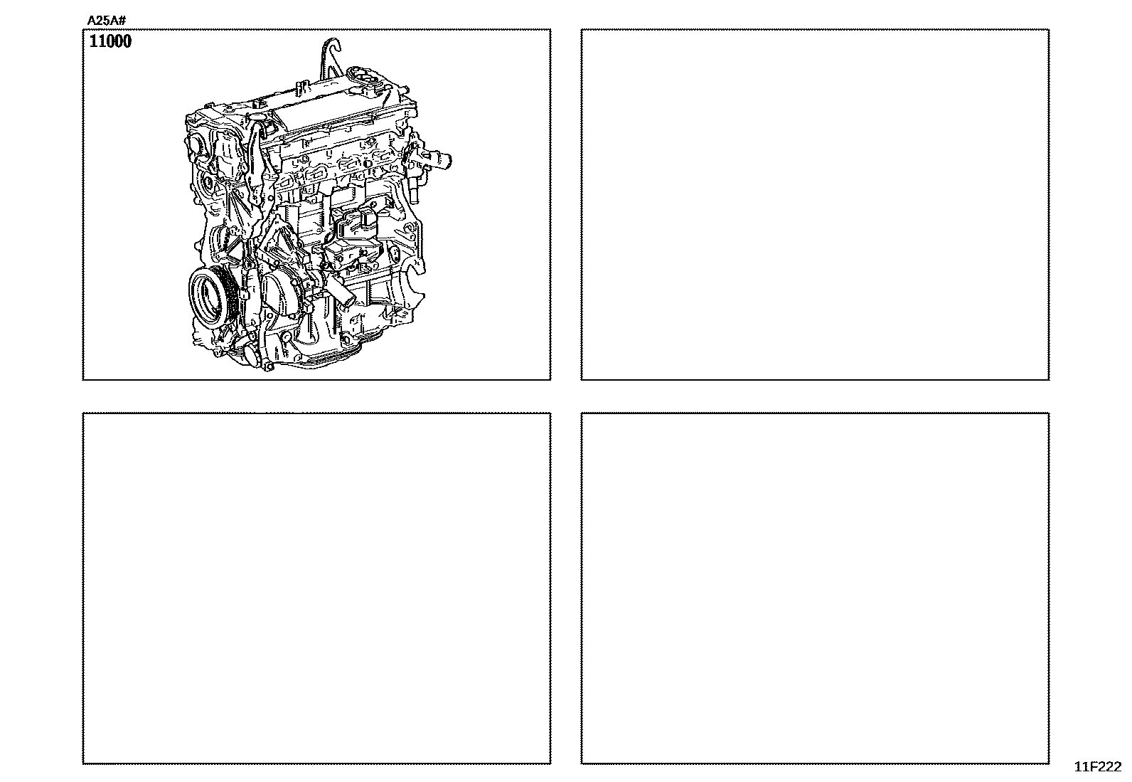 Toyota RAV4 Partial Engine Assembly EPC diagram — 11F222
