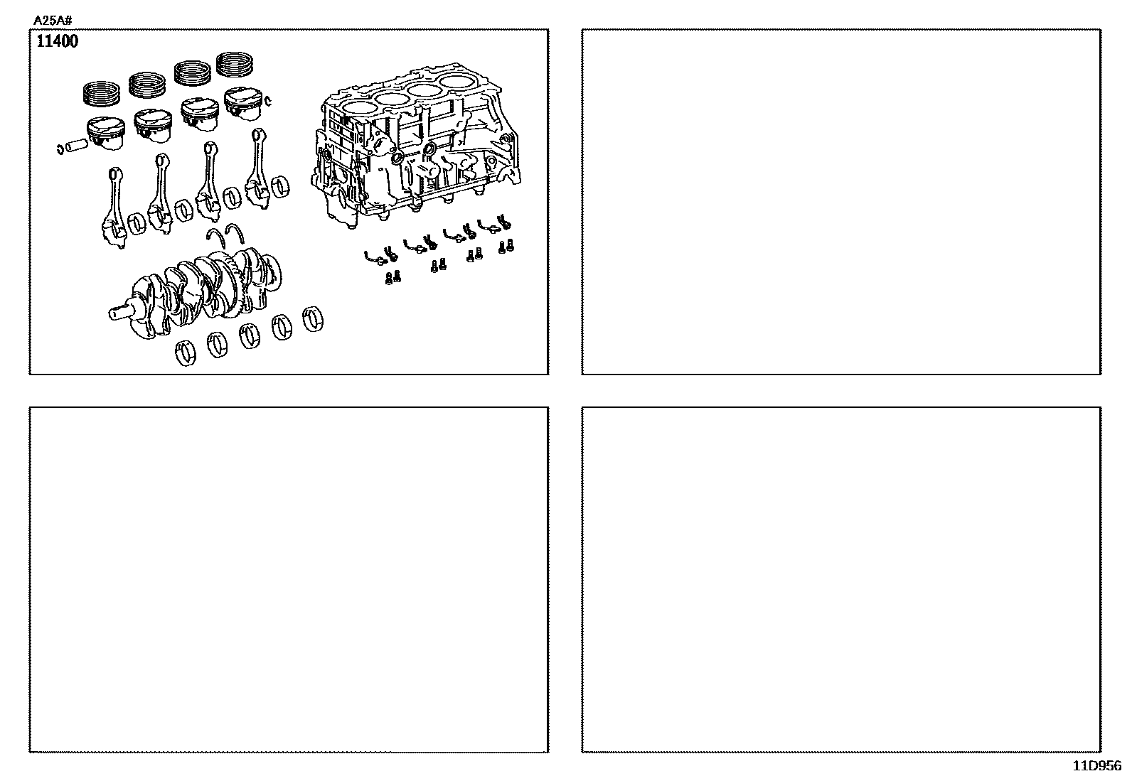Toyota RAV4 Short Block Assembly EPC diagram — 11D956