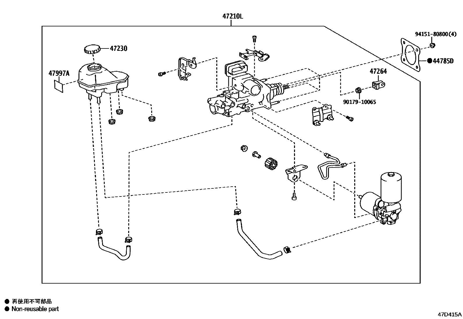 Toyota RAV4 制动总泵 EPC diagram — 47D415A